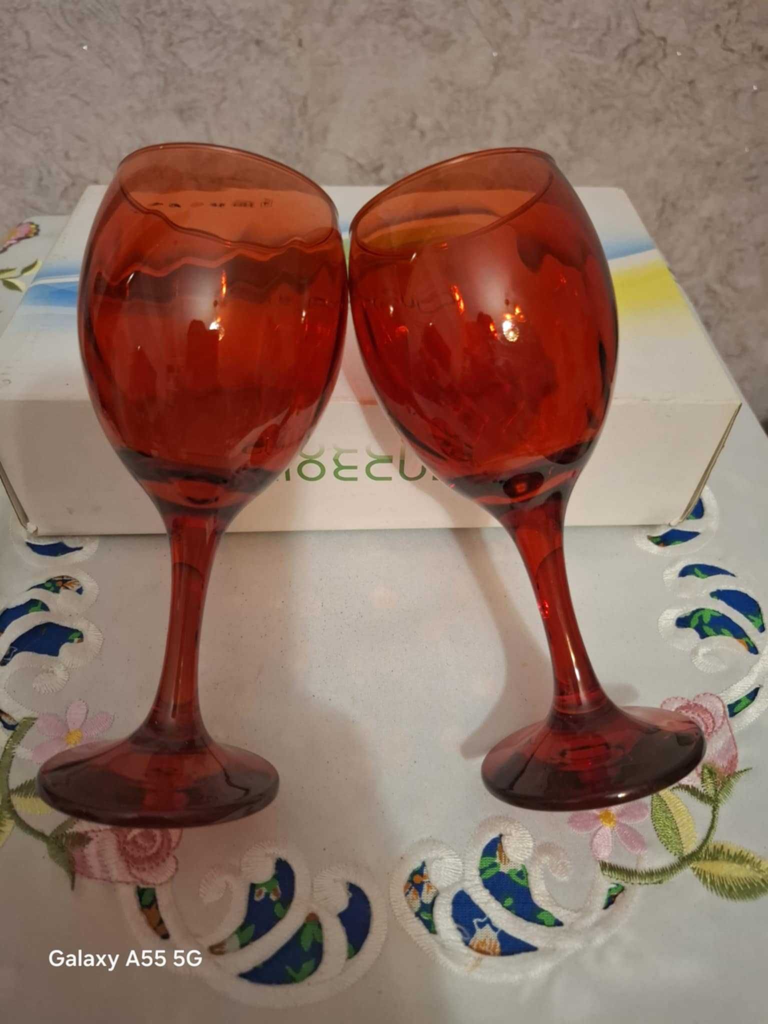 Сервиз 6 бр.чаши цветно стъкло