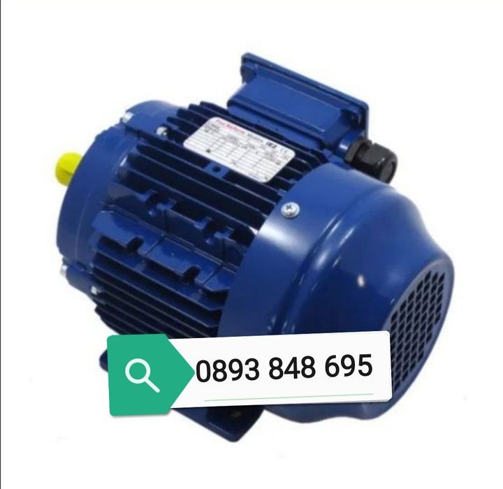 Монофазен Електродвигател РУСКИ Електромотор + Шайба за оста ГАРАНЦИЯ