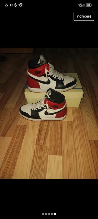 Vând Jordan 1 HIGH Black TOE