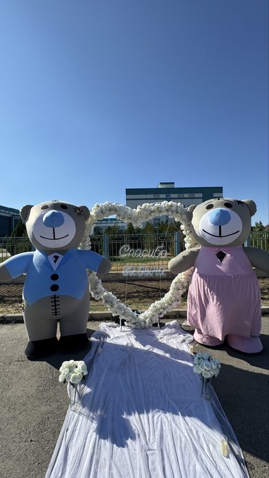 Выписка с роддома кортеж мишка аниматор журек оформление шары гулянка