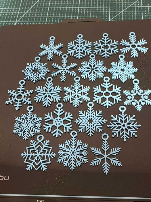 Fulgi 3D print. Decoratiuni de Craciun