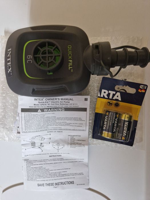 Pompa Intex Quick Fill pe baterii