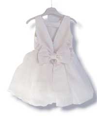 Официална детска рокля с тюл и панделка за Кръщение Сватба