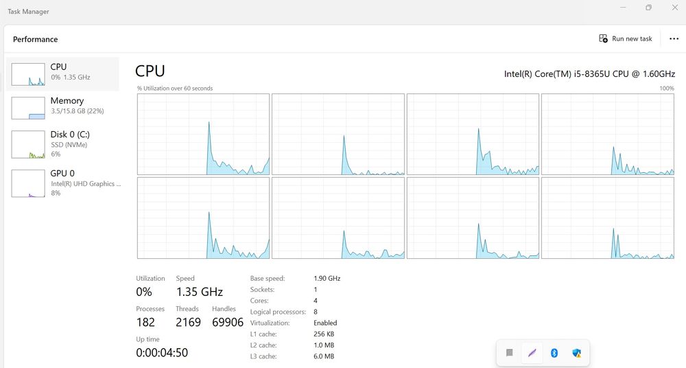 Бизнес лаптоп LENOVO L490 - Core i5 / 16 RAM / 256 NVMe / 14 inch