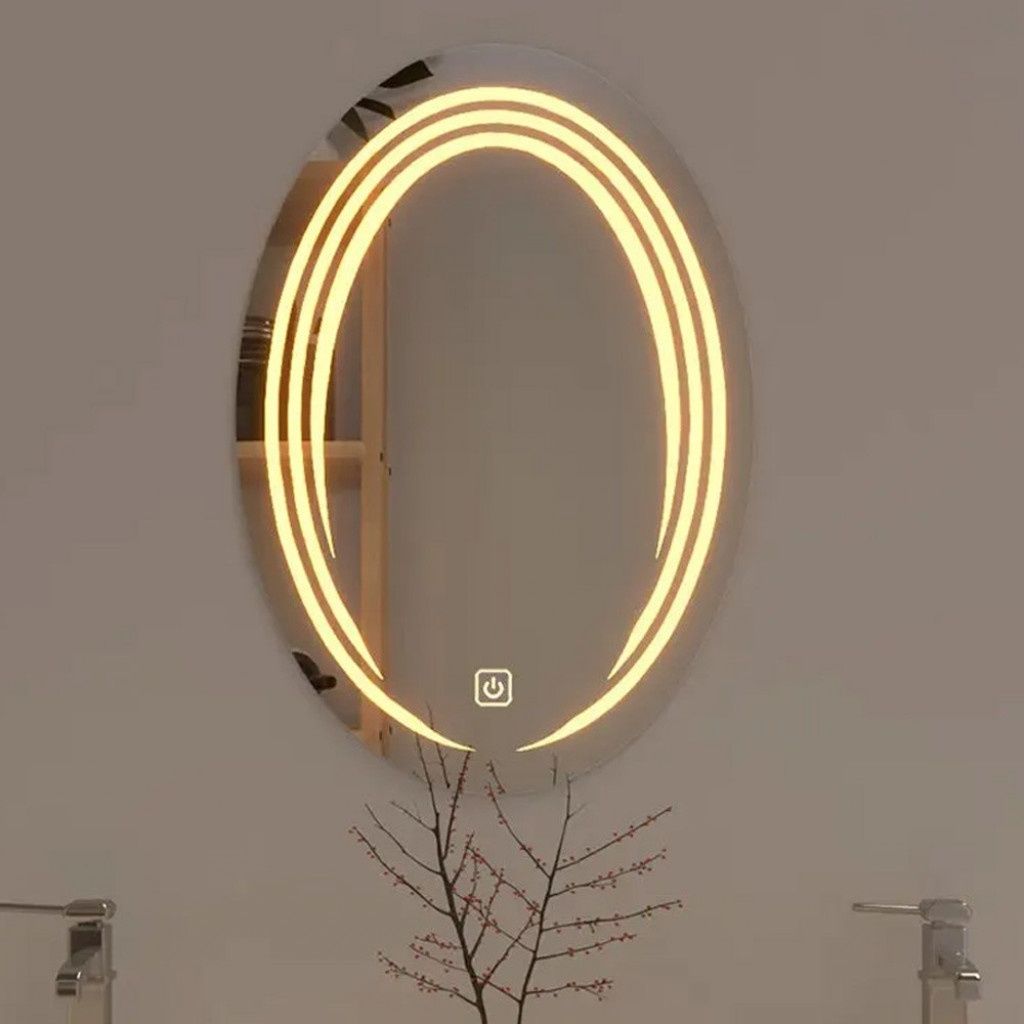 LED Огледало за баня три цвята Ellipse 60x90см