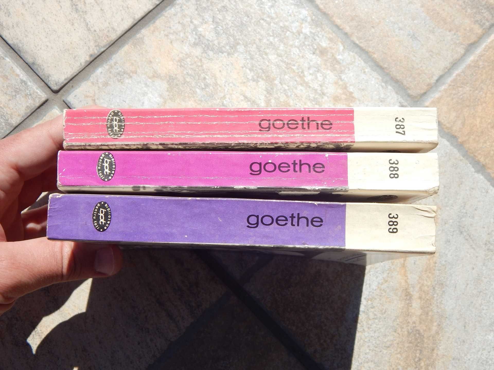 Poezie si adevar Goethe 3 volume set complet Editura pentru Literatura