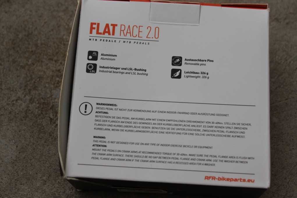 RFR Race Flat 2.0 - negru - pedale flat MTB