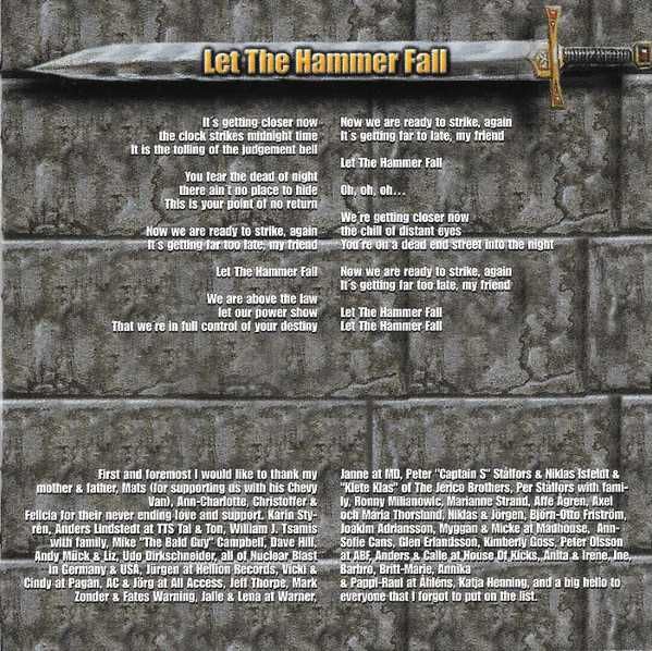 HammerFall - Discografie CD DVD
