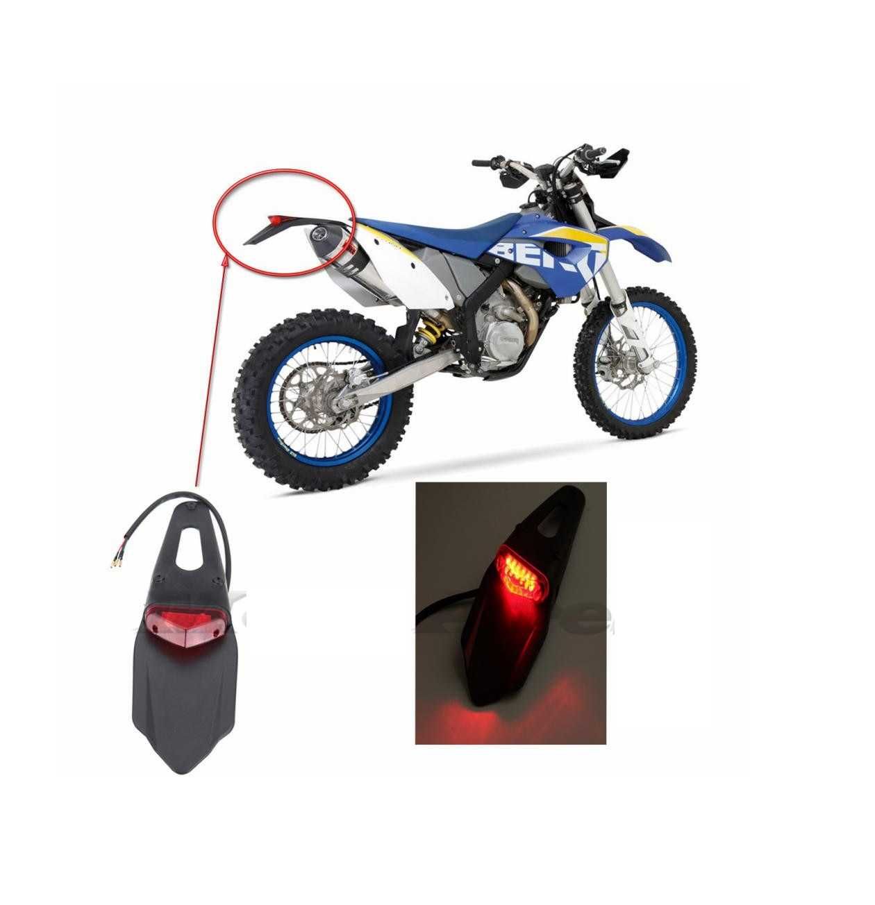 Codita Spate Moto Cu Stop Led Suport Numar Ktm Yamaha Suzuki Beta Gas