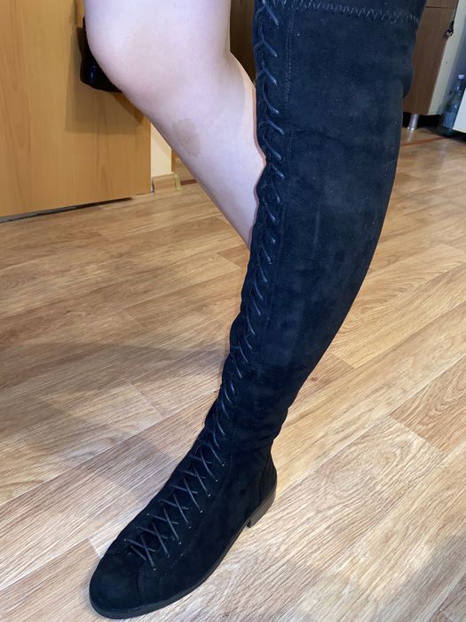 Продам замшевые ботфорты