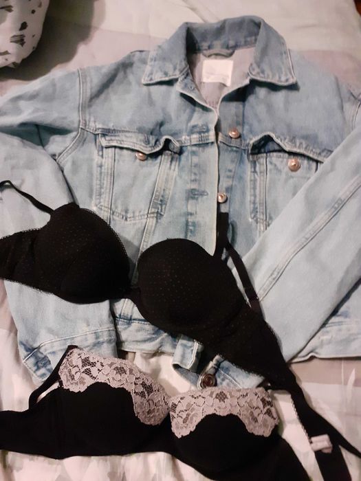 Geaca de blugi damă Zara si 2 sutiene  mărime XS-S