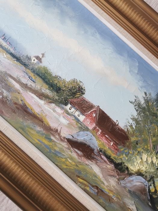 Антикварна картина на платно с маслени бои автор КАРЛ ХЕЛГО подписана