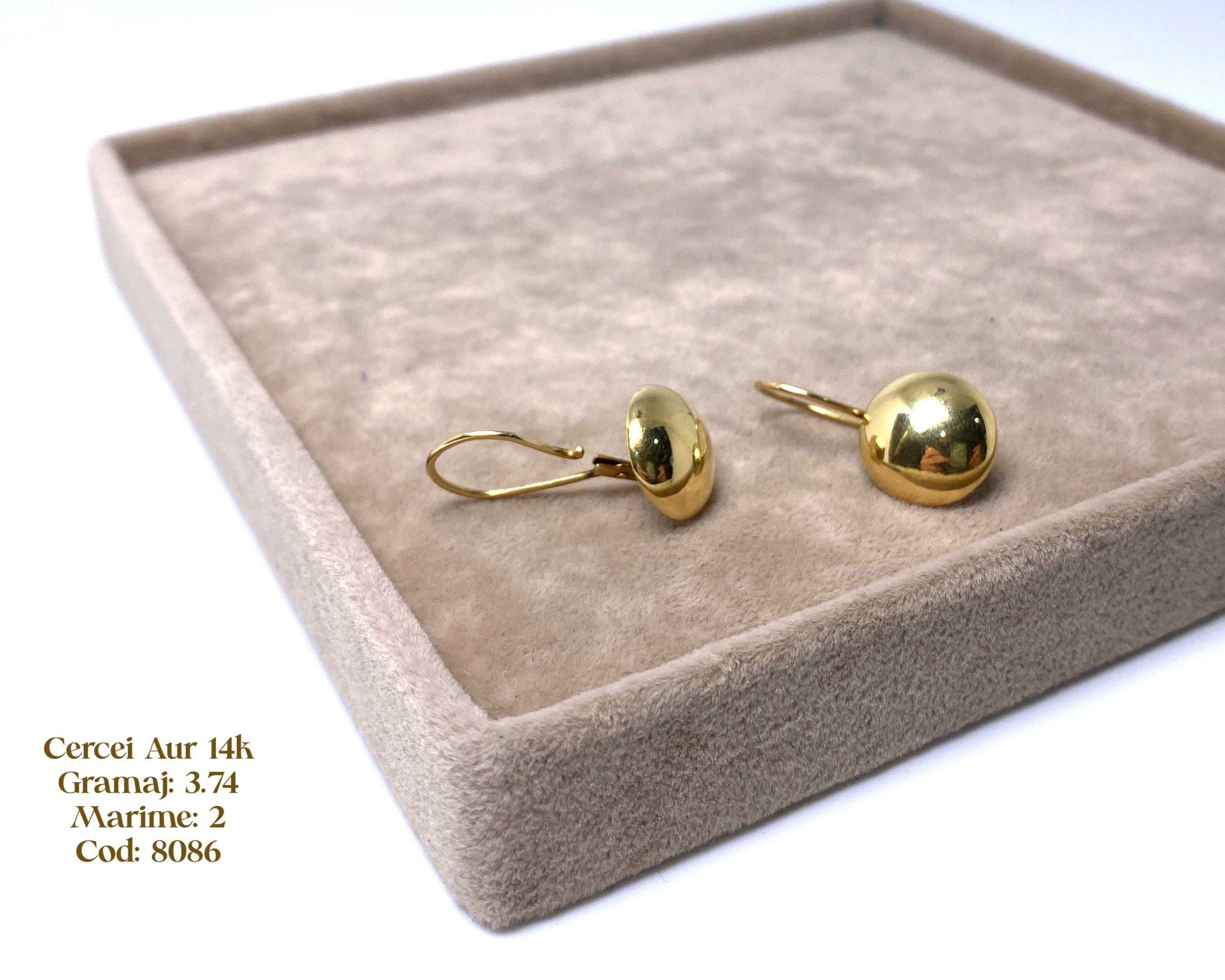 (8086) Cercei Aur 14k, 3,74 grame FB Bijoux Euro Gold