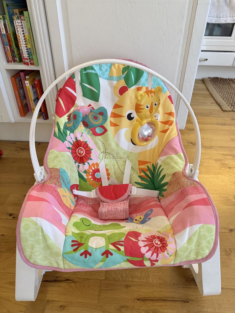 Бебешки шезлонг Fisher Price Тропическа гора Тигър