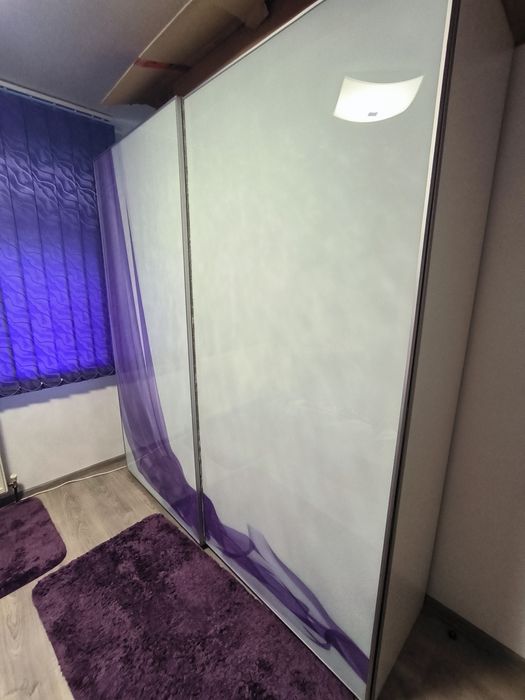 Dormitor complet – Pat 170x205 + Dulap 200x220 – Stare foarte bună