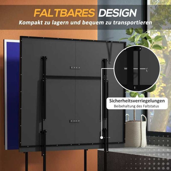 Маса за тенис на маса SPORTNOW, сгъваема, мобилна