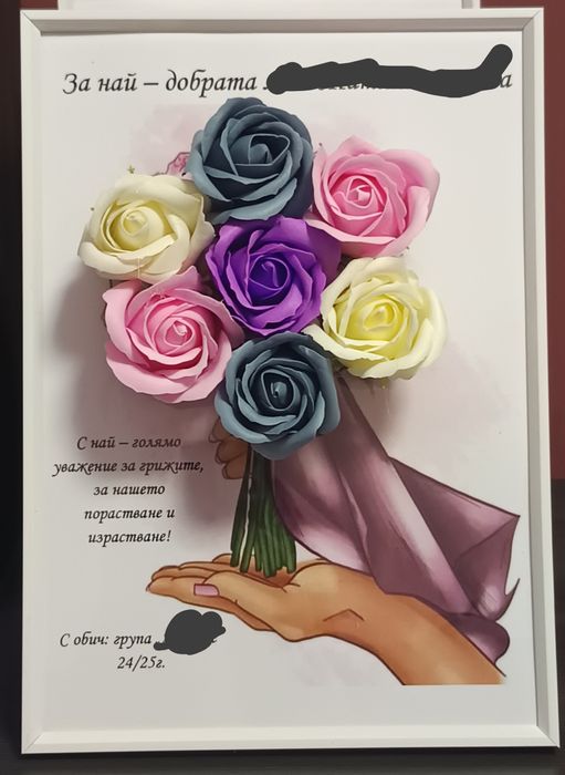 3д рамки,размер А4 с ароматни сапунени цветя