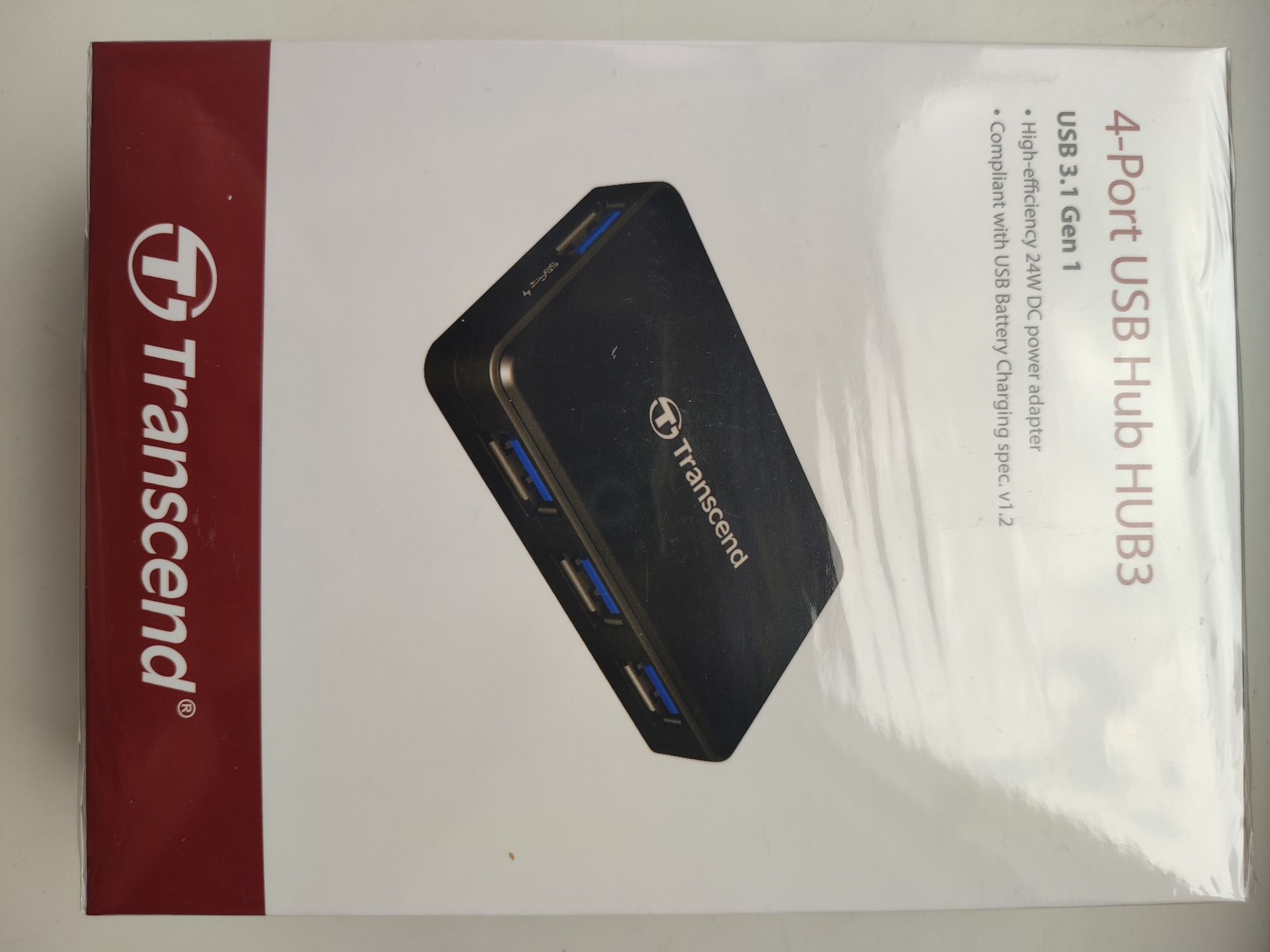 Концентратор USB HUB3 Transcend (выход на 4 USB  и зарядку)