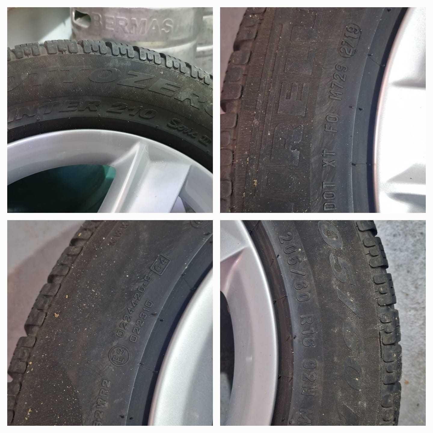 Jante AUDI RONAL 16"+Anvelope de iarnă PIRELLI Sottozero 205/60R16 92H