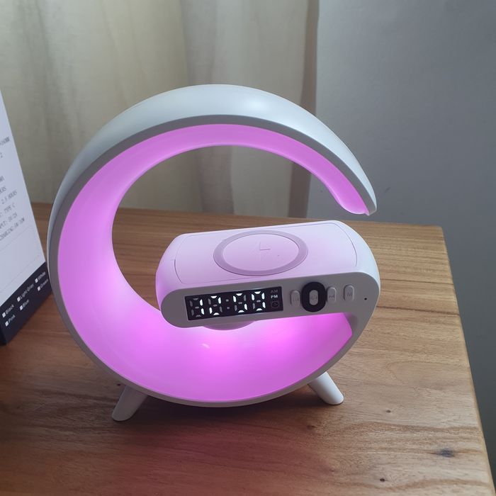 Boxa Mica bluetooth G63 cu Statie incarcare wireless si lampa RGB