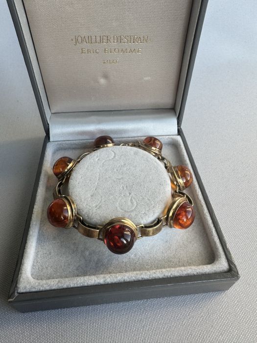 Bratara din argint si chihlimbar