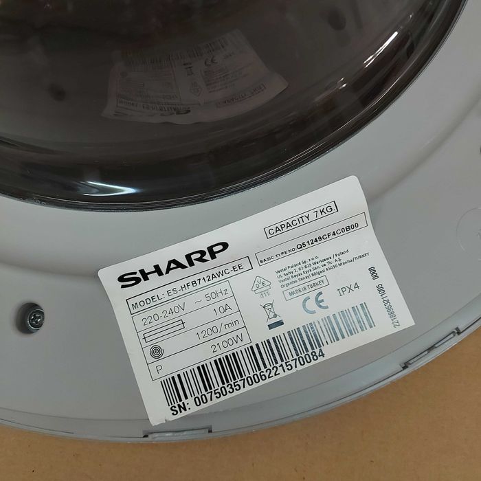 Usa hublou masina de spalat rufe SHARP ES-HFB712AWC-EE / R3