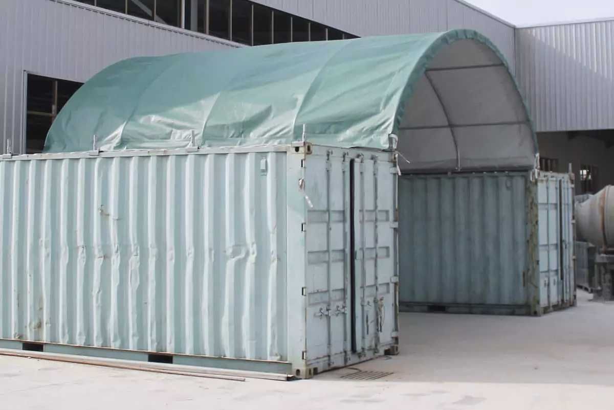 6x6 6x12 8x6 8x12 10x12m Cort Acoperis Container alb gri verde