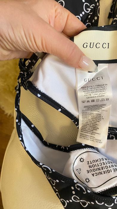 Бански бикини Гучи*Gucci technical black/ pink