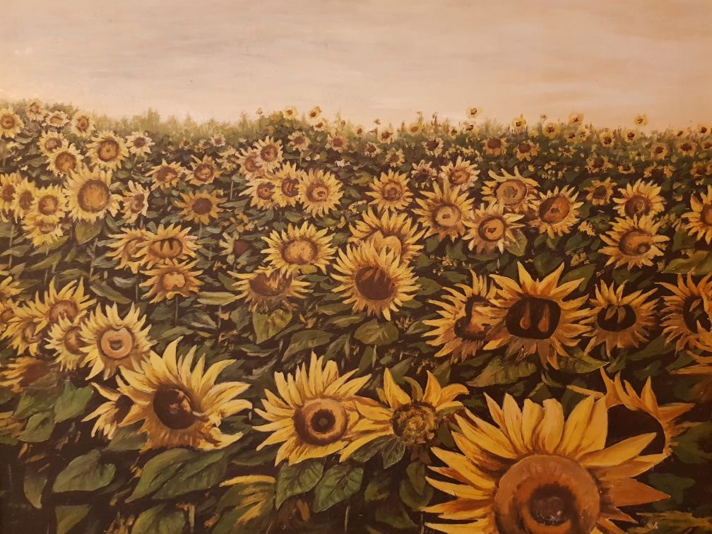 Tablou pictat floarea soarelui