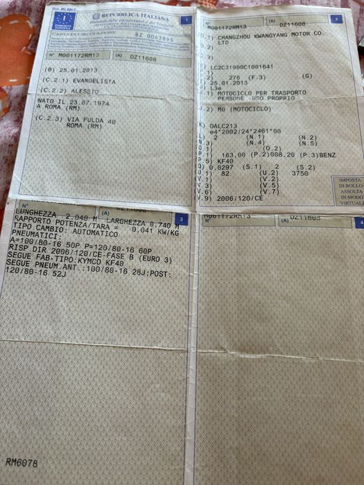 Vând scuter Kymco 200 cm