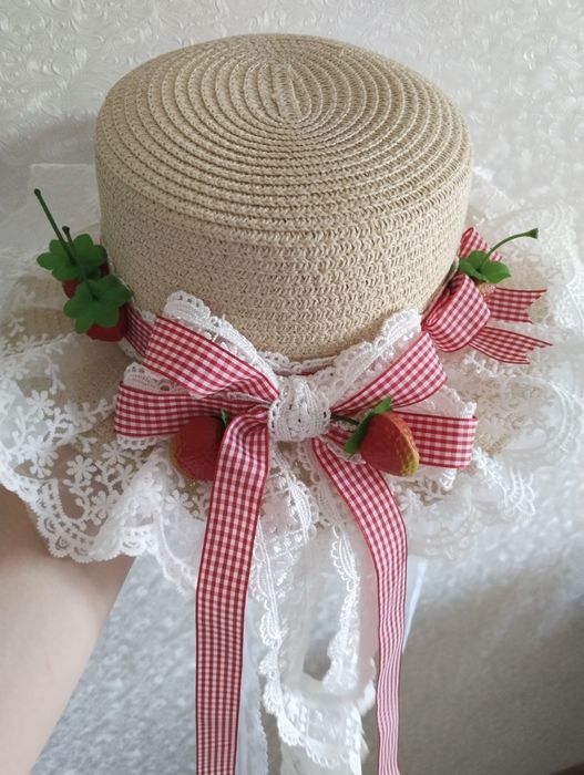 летняя шляпа с кружевом