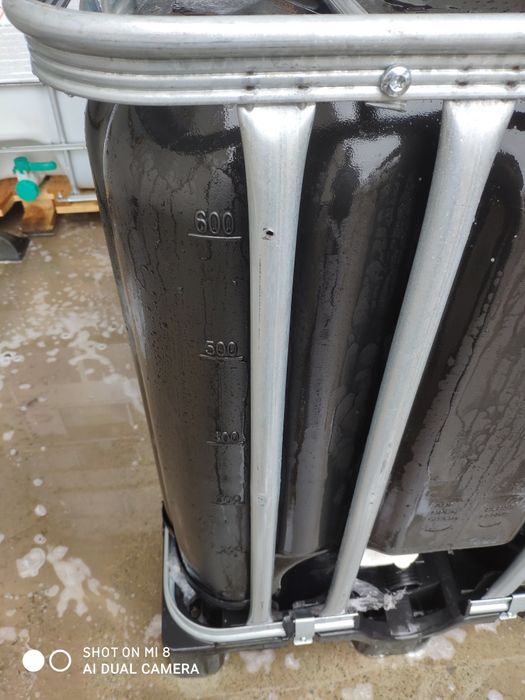 Mini- ibc 600 l albe , negre gură mare igienizate corbu cta transport