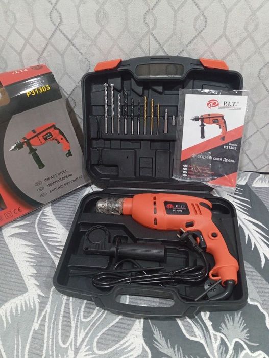 Дрель ударная. Доставка. P.I.T 800вт