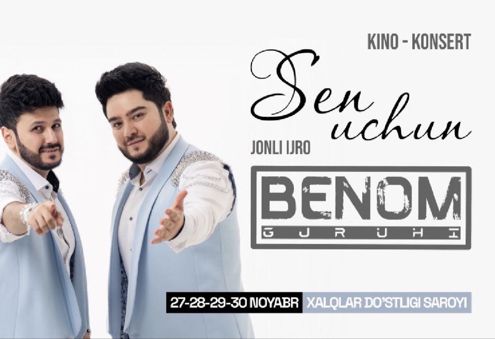 Barcha kansertlaga bilet bor