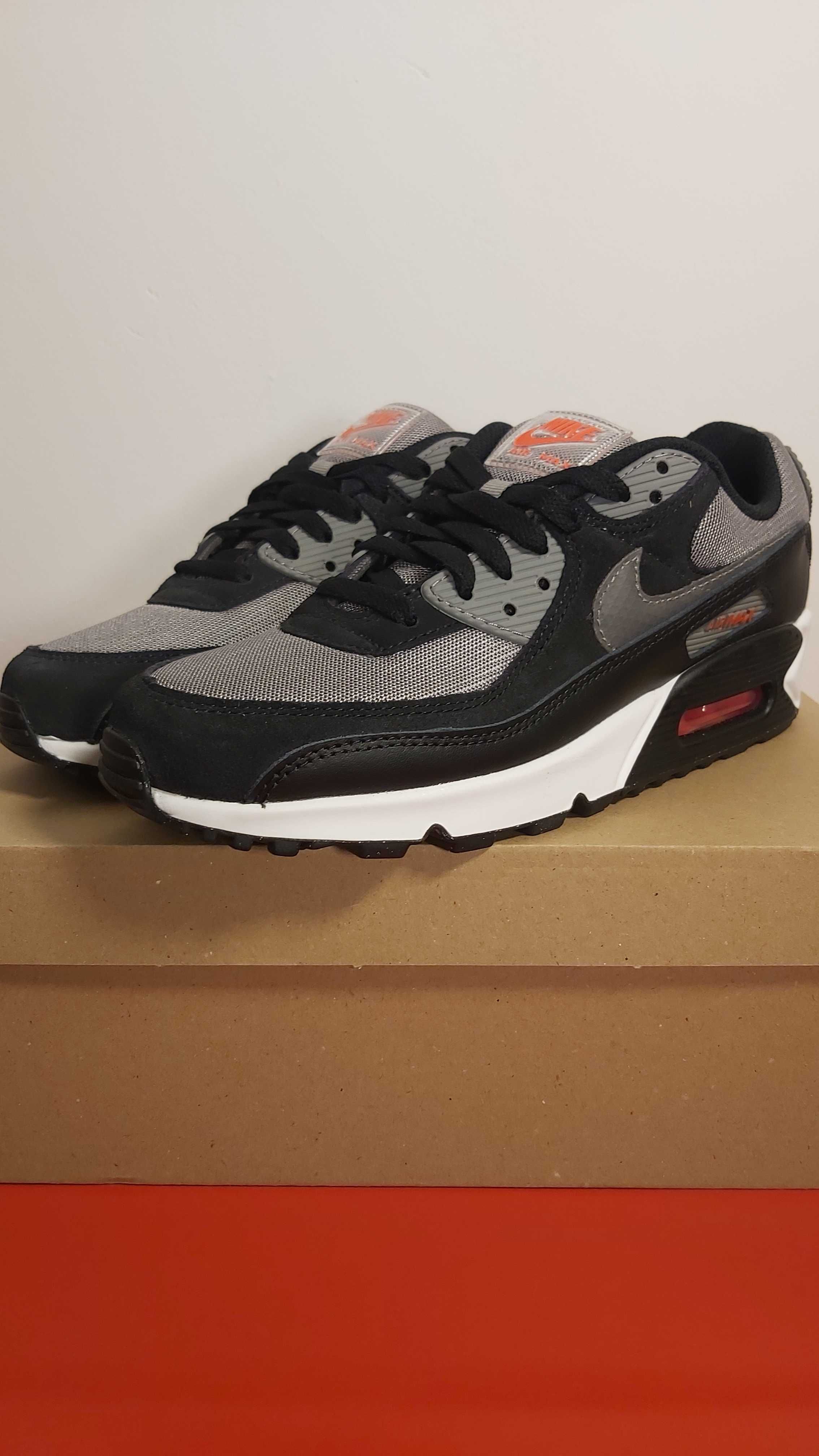 Nike Air Max 90 "Grey Black Red (2022)" - Номер 41