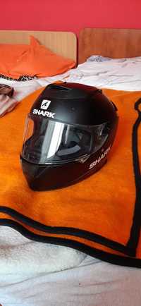 Casca moto motocicleta shark speed-r blank M ochelari soare negru mat
