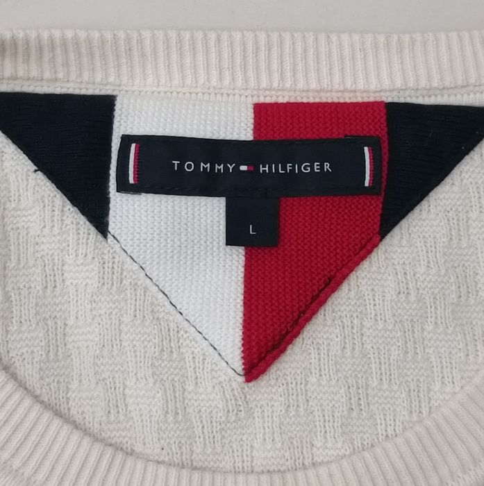 Tommy Hilfiger Pullover оригинален пуловер L памучен пуловер