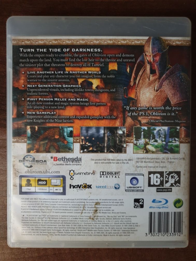 The Elder Scrolls IV Oblivion PS3/Playstation 3