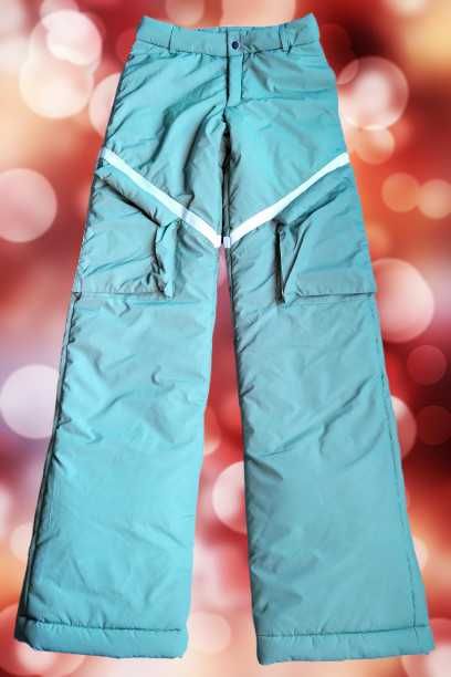 Светлоотразителен ски панталон Poster girl в зелено сив цвят