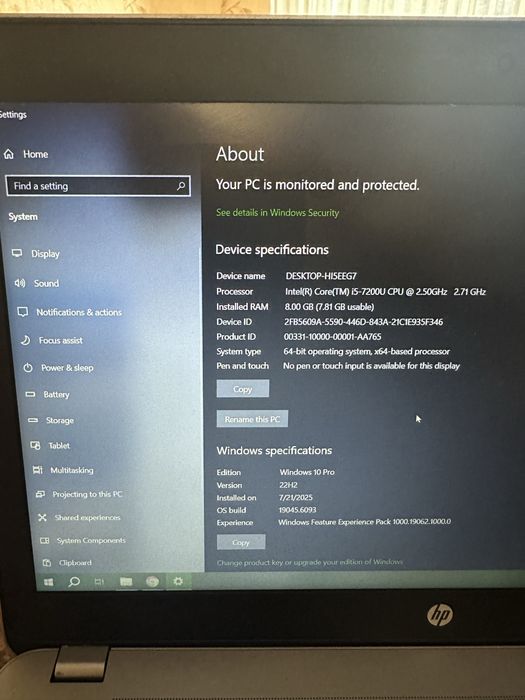 Лаптоп HP ProBook 450 G4 HDD+SSD