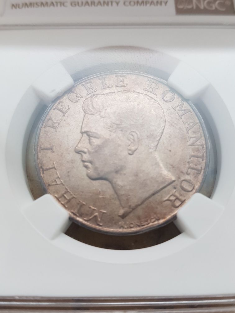 Moneda  Romania 250 lei 1941 Mihai I NGC AU58 Totul Pentru Tara