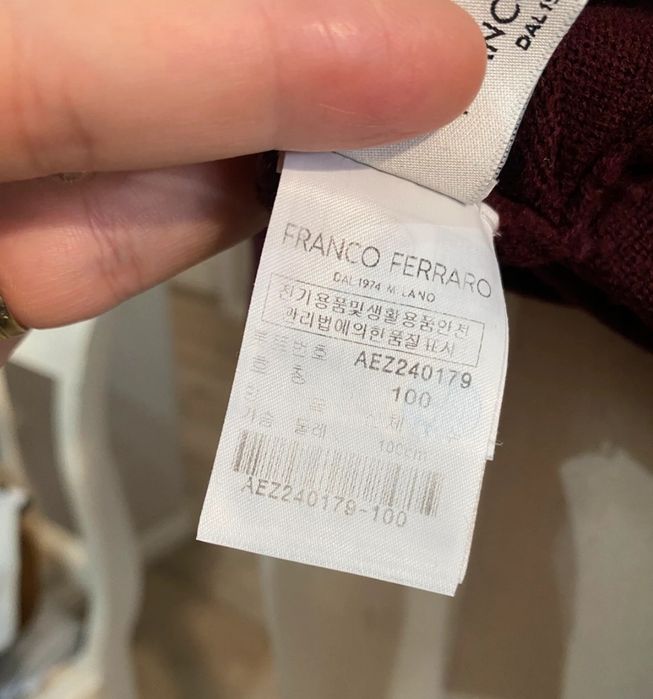 Pulover bordo, L, F.FERRARO