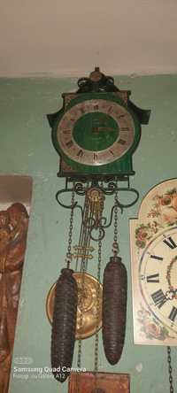 Ceas de perete Orfac bronz, fier forjat, lemn