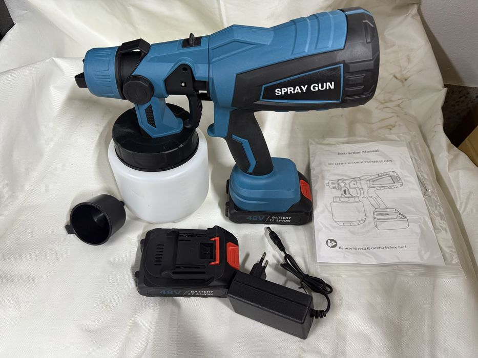 Pistol de vopsit electric cu 2 acumulatori