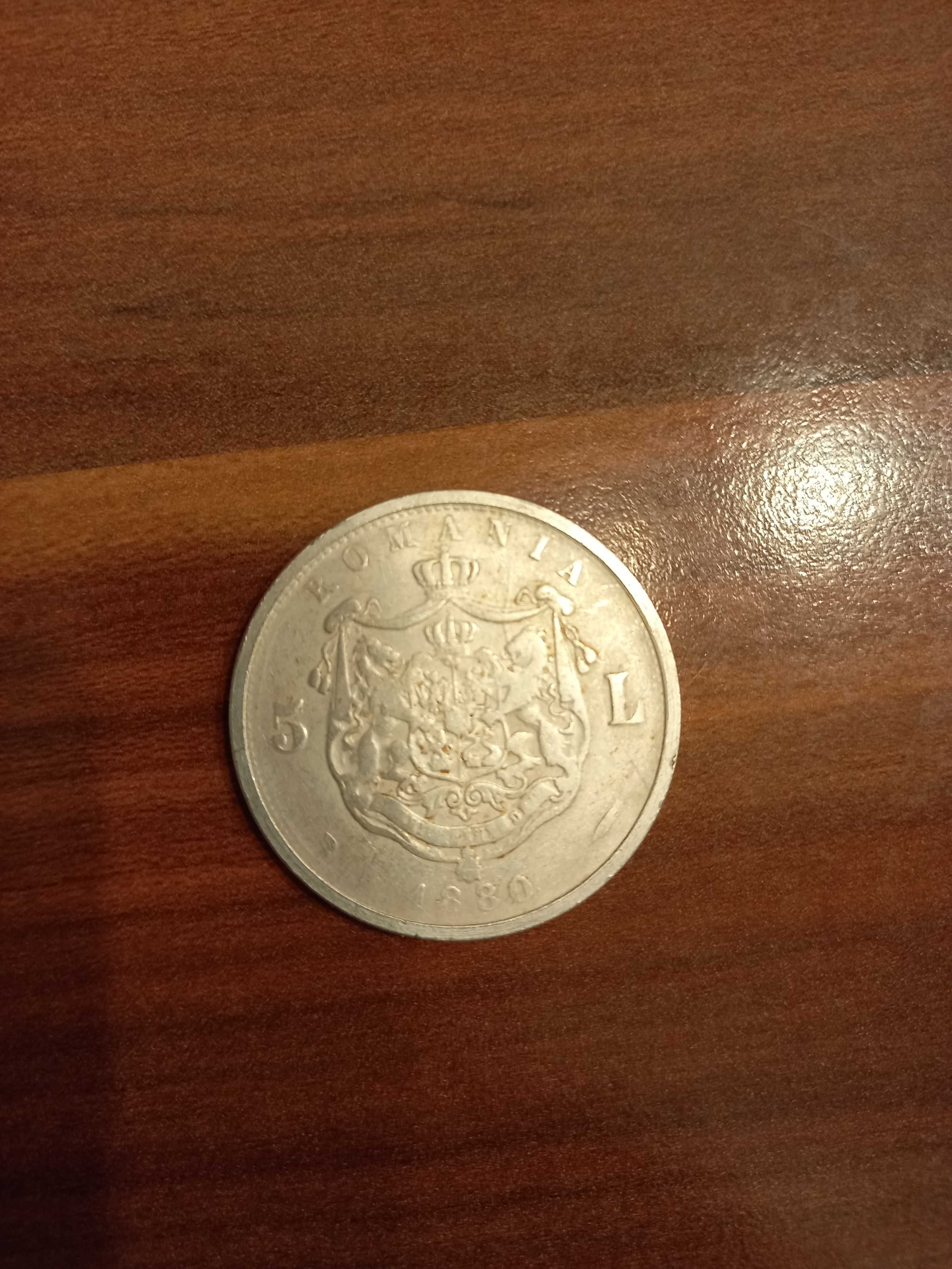 Monede argint 5 lei din 1880 si 500.lei din 1941