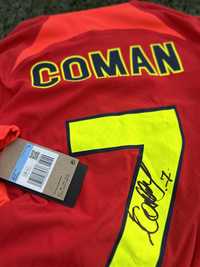 Tricou de joc oficial FCSB Nike Pro, M size, semnat de Florinel Coman