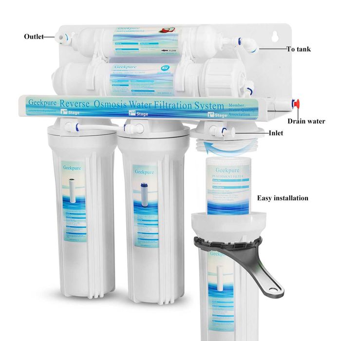 Kit complet filtrare apă osmoză inversă, 5 etape+ 7 filtre de rezervă