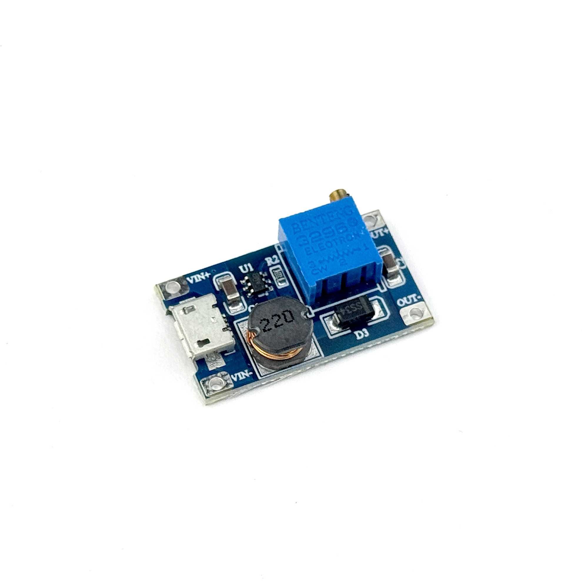 Повышающий DC-DC преобразователь MT3608, вход micro USB