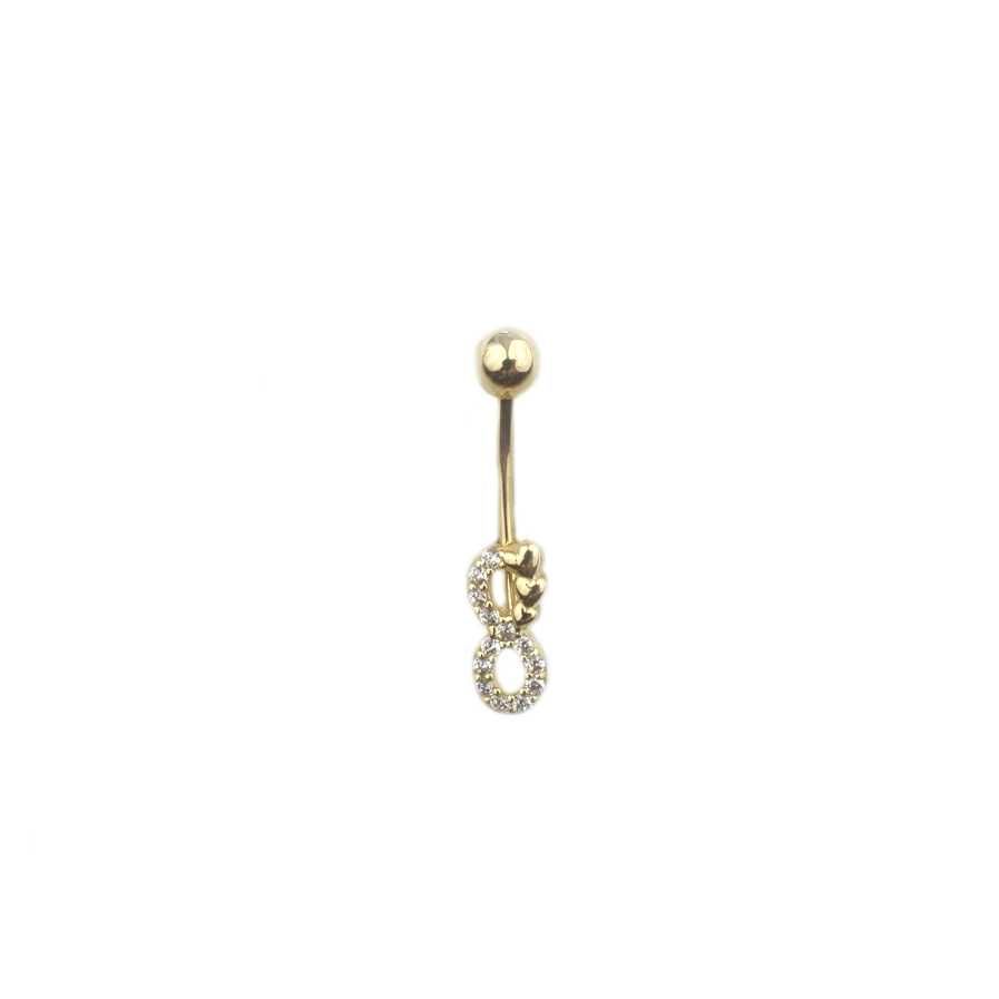 Piercing aur galben buric infinit - DA488