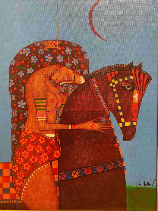 Петър Мичев Педро, картина масло